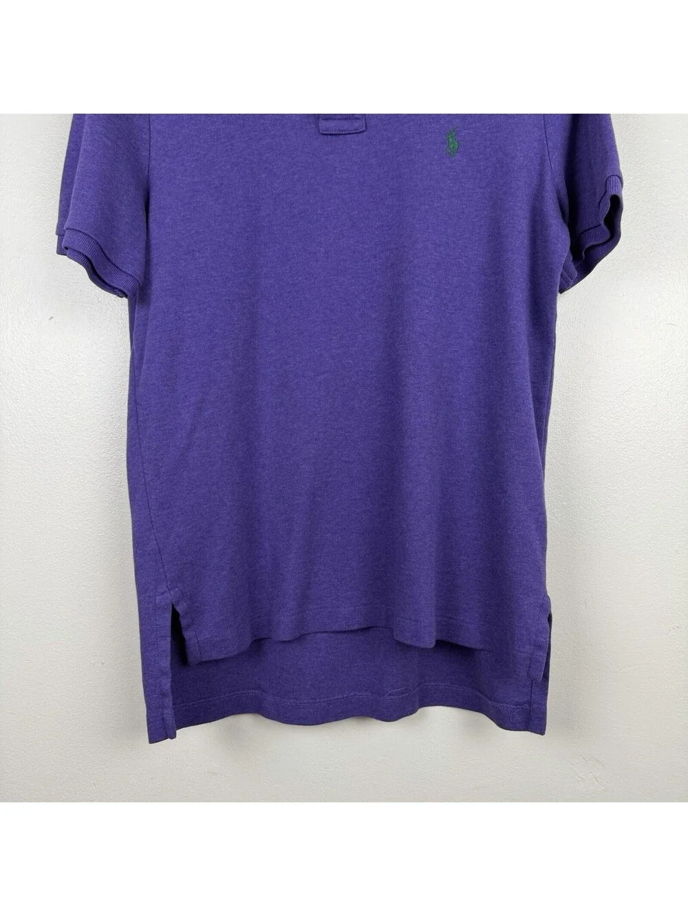 Polo Ralph Lauren Shirt Men Med Purple Custom Slim Fit Heather Polo Green Pony